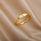 Bague femme initiale