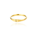 Bague femme initiale u