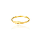 Bague femme initiale w