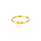 Bague femme initiale x