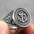 bague homme ancre