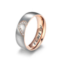 Proof of Love Ring "I Love You" with Black Heart or Rose Gold Crystal