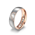 Proof of Love Ring "I Love You" with Black Heart or Rose Gold Crystal