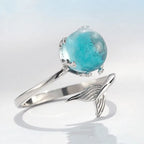 Blue Mermaid Tail Ring for Women