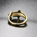 Bague Requin avec Zircon or