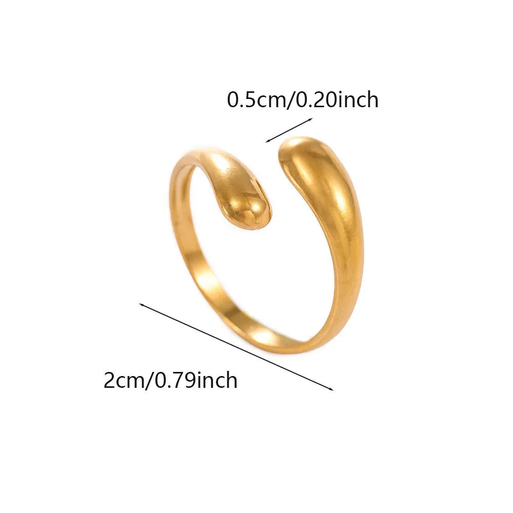 Bague Rétro Goutte d'Eau