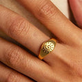 Retro Sun Stars gold ring