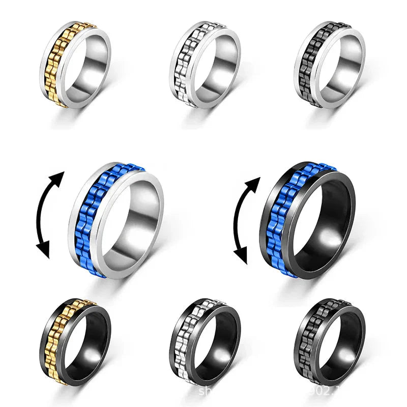 Rotating Anxiety Ring for Men