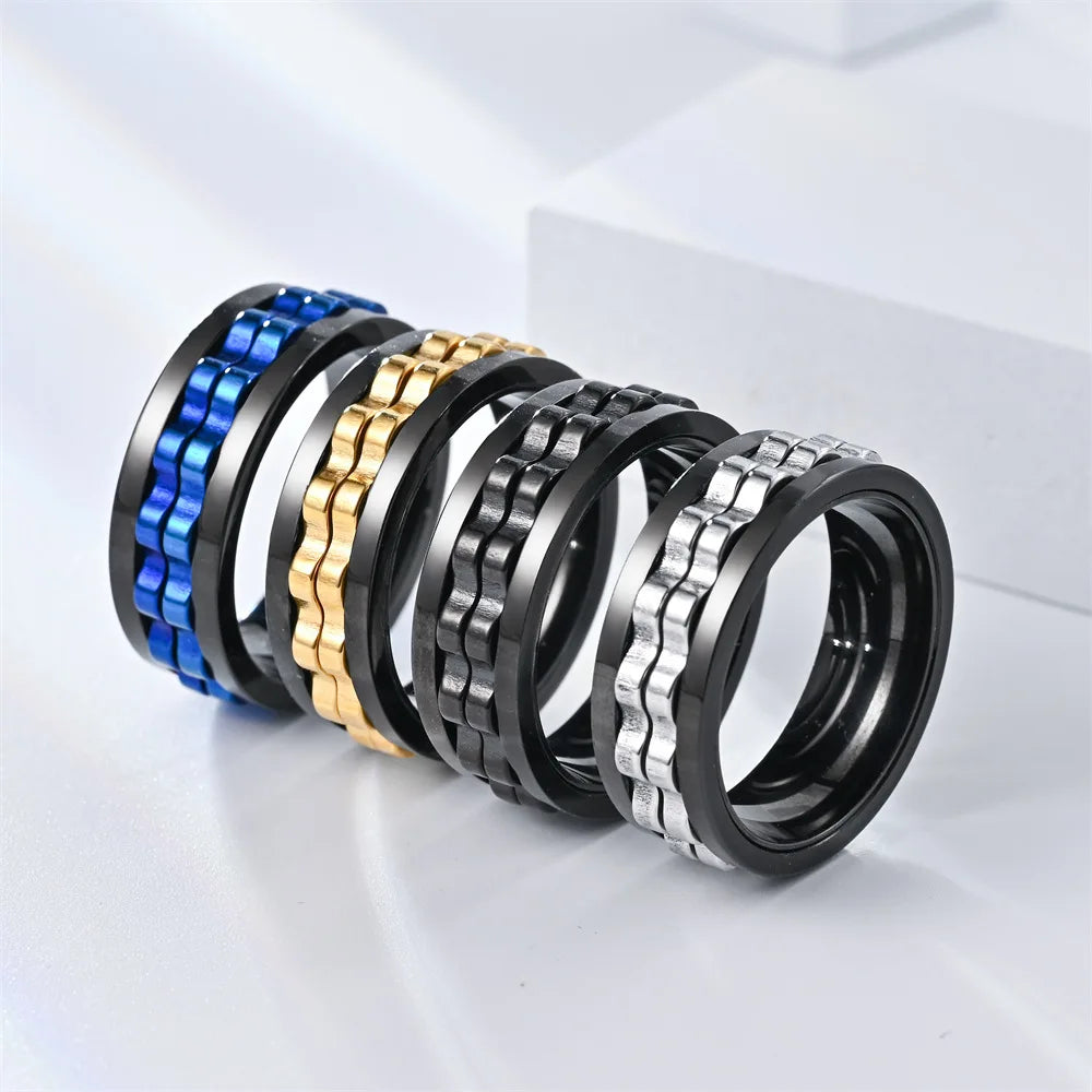 Rotating Anxiety Ring for Men