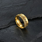 Gold Anti-Stress Rotating Ring for Men
