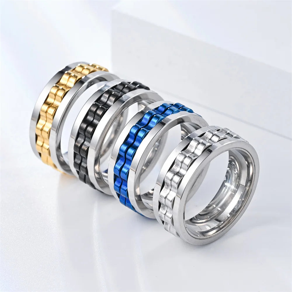 Rotating Anxiety Ring for Men