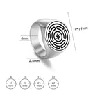 Hecate's Wheel Strophalos Ring Wiccan Witchcraft Silver