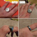 Hecate's Wheel Strophalos Ring Wiccan Witchcraft Silver