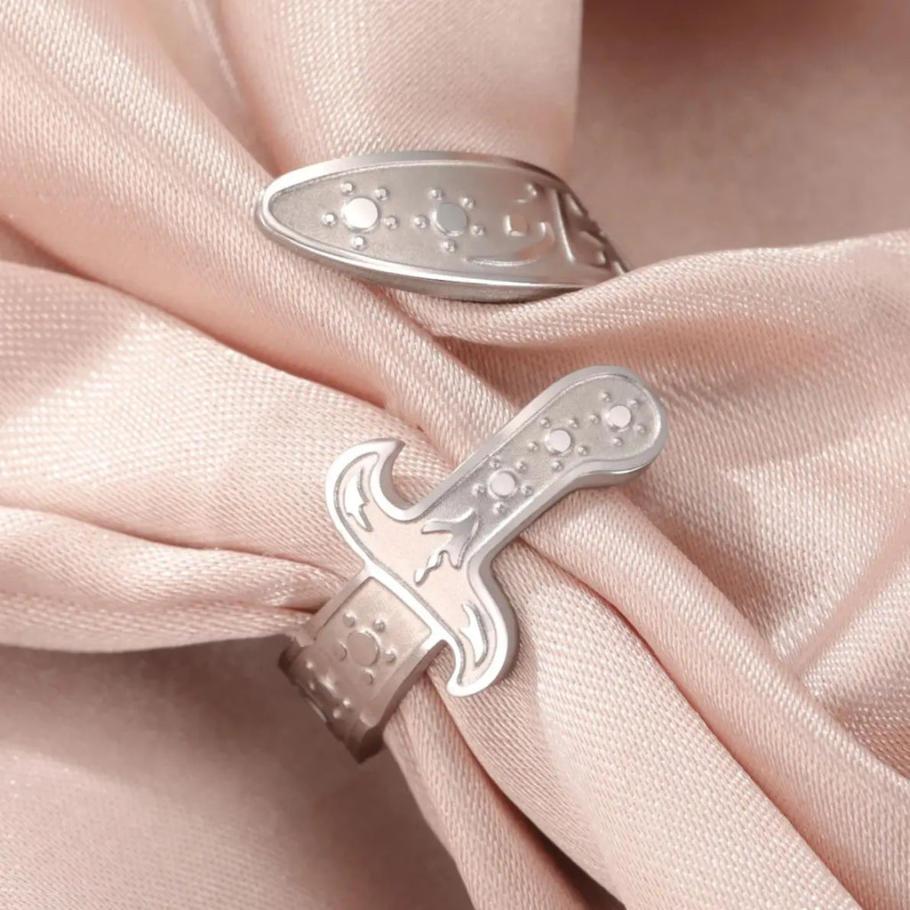 Bague avec épée Ali Zulfiqar symbole arabe argent