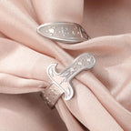 Bague avec épée Ali Zulfiqar symbole arabe argent