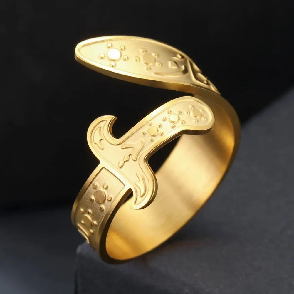 Bague avec épée Ali Zulfiqar symbole arabe or