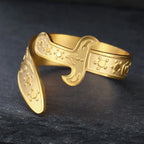 Bague avec épée Ali Zulfiqar symbole arabe or