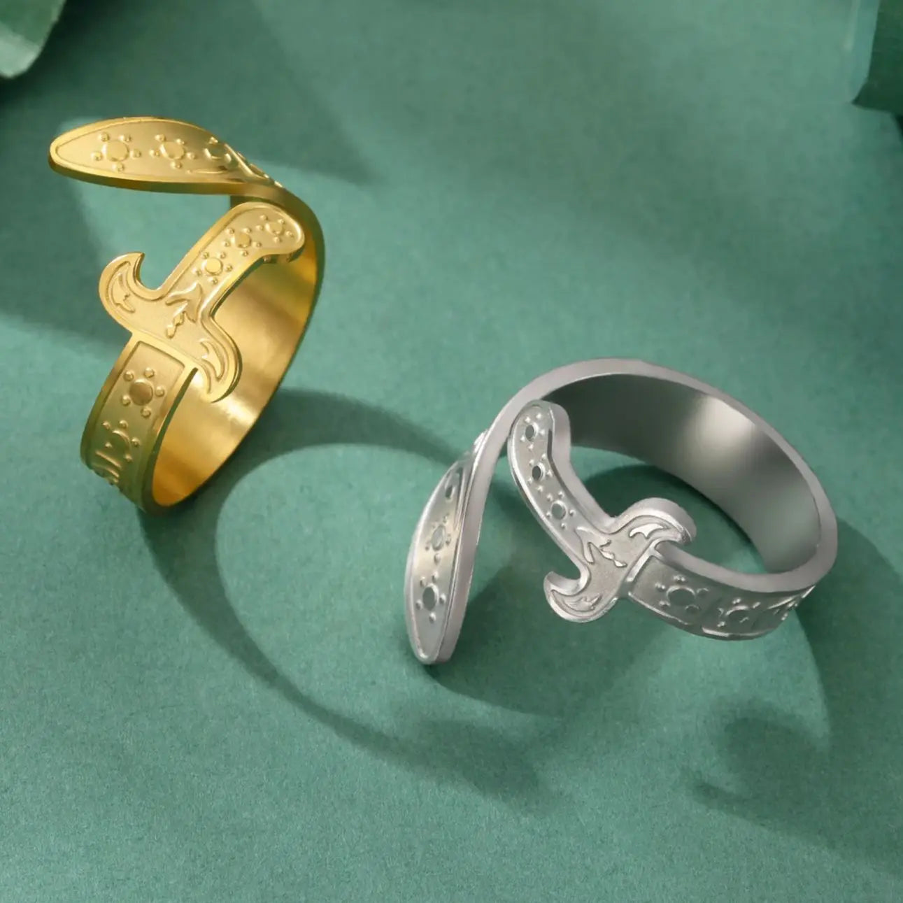 Bague avec épée Ali Zulfiqar symbole arabe or