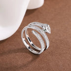 Silver Snake Reptile Ring for Women