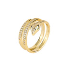 Gold Snake Reptile Ring for Women