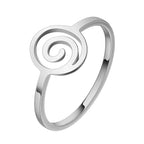 Geometric Spiral Ring silver