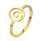 Geometric Spiral Ring gold