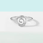 Geometric Spiral Ring silver
