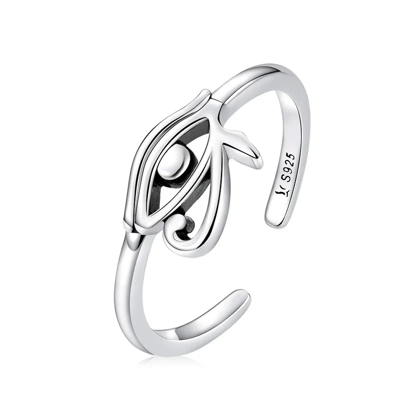 Egyptian Style Eye of Horus Silver Ring