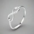 Infinity Symbol Ring Women's Zircons