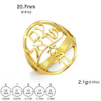 Bague symbolique juive avec gravure en hébreu étoile de David et Haï Chai