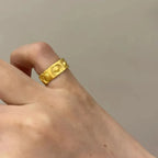 Gold Buddha Head Ring