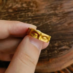 Gold Buddha Head Ring