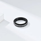 Anti-Stress Spinning Ring with Zircon 