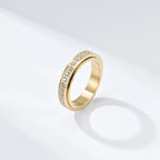 Anti-Stress Spinning Ring with Zircon 