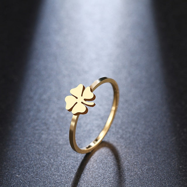 4-Leaf Clover Gold Ring
