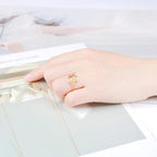 Triquetra Ring Irish Trinity Knot gold