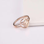 Triquetra Ring Irish Trinity Knot rose gold
