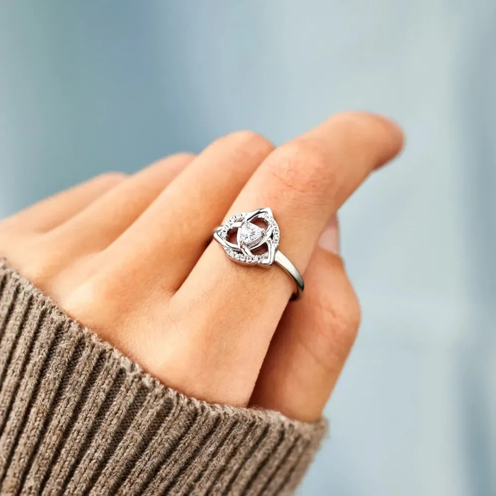 Triquetra Ring Irish Celtic Trinity Knot silver