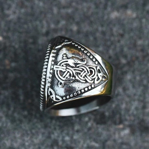 Viking Fenrir Wolf Ring