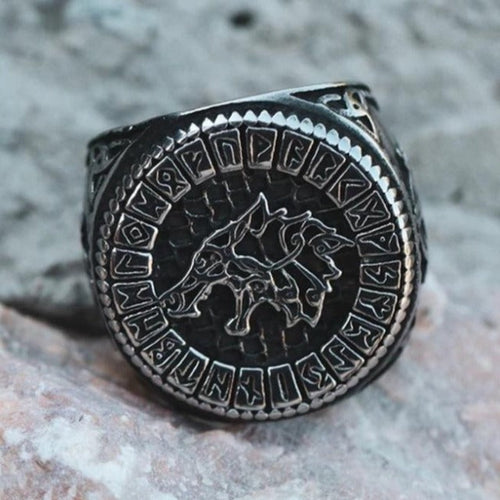 Viking Fenrir Wolf Ring