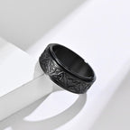 Viking Ring Ragnar Black Rotating Ring