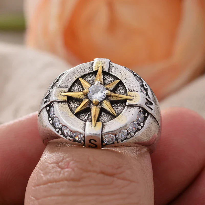 Vintage Compass Rose Ring