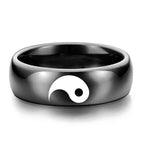 Black Color Yin Yang Ring