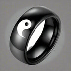 Black Color Yin Yang Ring