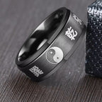 Black Yin Yang Ring