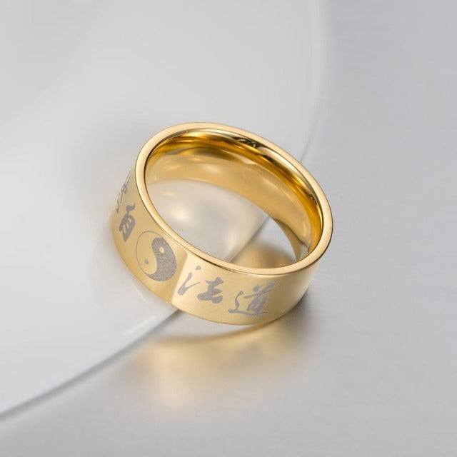 Gold Yin Yang Ring