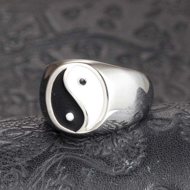 Yin Yang Silver Ring