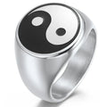 Yin Yang Ring for Men silver