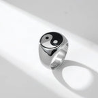 Yin Yang Ring for Men silver