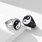 Yin Yang Ring for Men silver